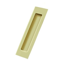 Deltana FP7178U3 7 x 1.87 x 0.37 in. Rectangular Flush Pull, Bright Brass - Solid Brass