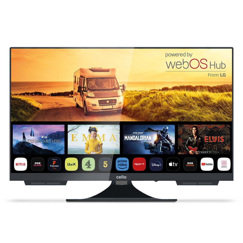 Cello 24â³ Smart WebOS Traveller 12-Volt TV with Freeview Play