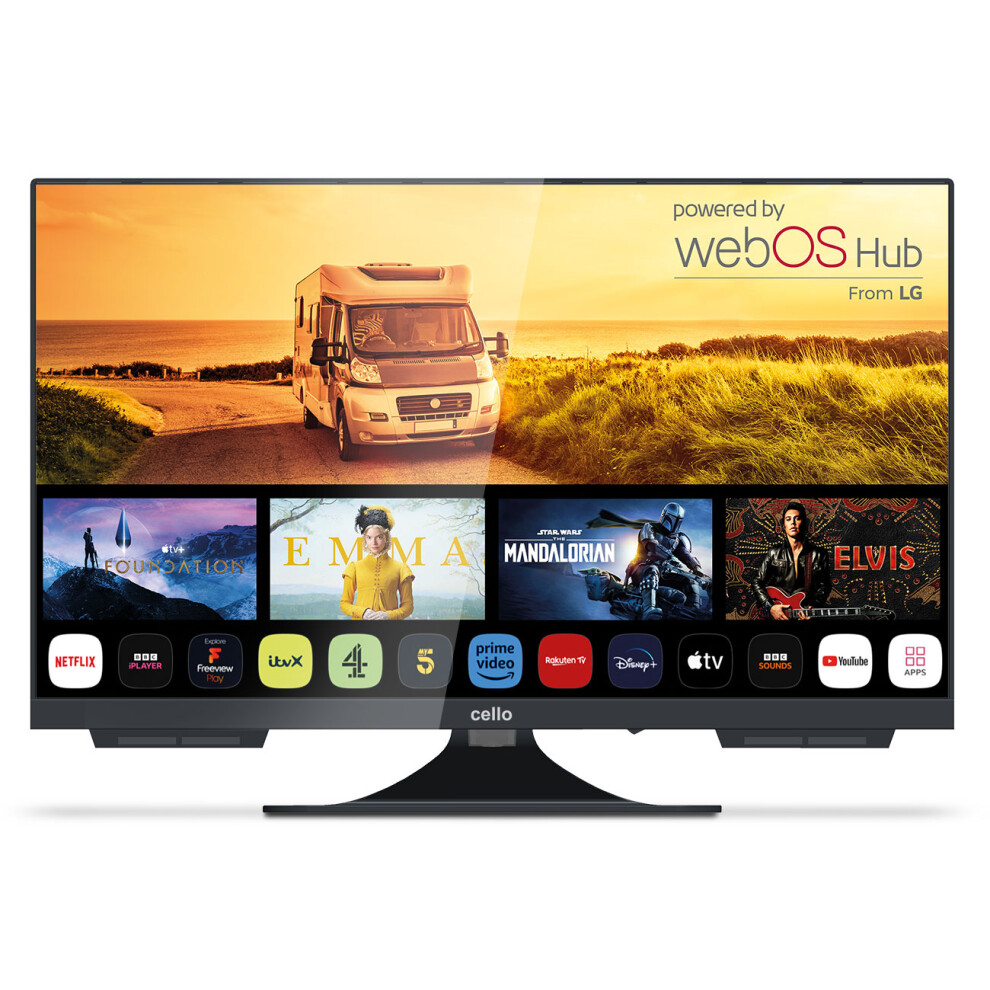 Cello 22â³ Smart WebOS Traveller 12-Volt TV with Freeview Play