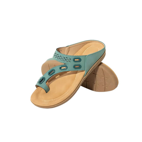 Women's flip flops with toe clip flat sandals 38 1