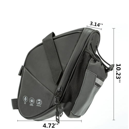 Bolsa de Selim para Bicicleta com Suporte de Ferramentas e Reflexão Noturna - 2