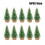 (10pcs 16 cm) Xmas Green  Mini Simulation Christmas Pine Tree 1