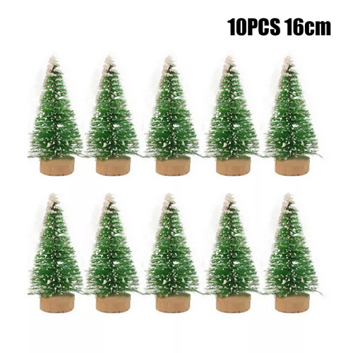 (10pcs 16 cm) Xmas Green  Mini Simulation Christmas Pine Tree
