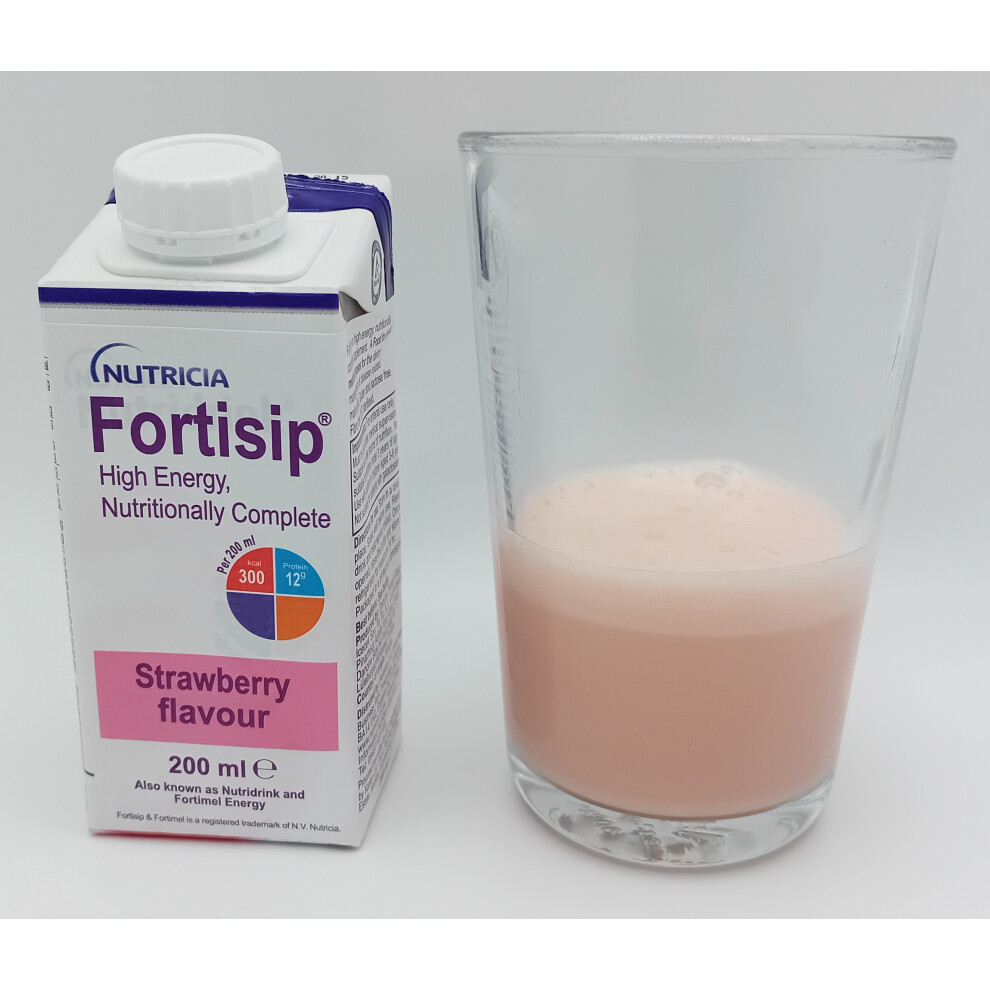 Nutricia Fortisip Strawberry 200Ml Case Of 24 - Ref: For010