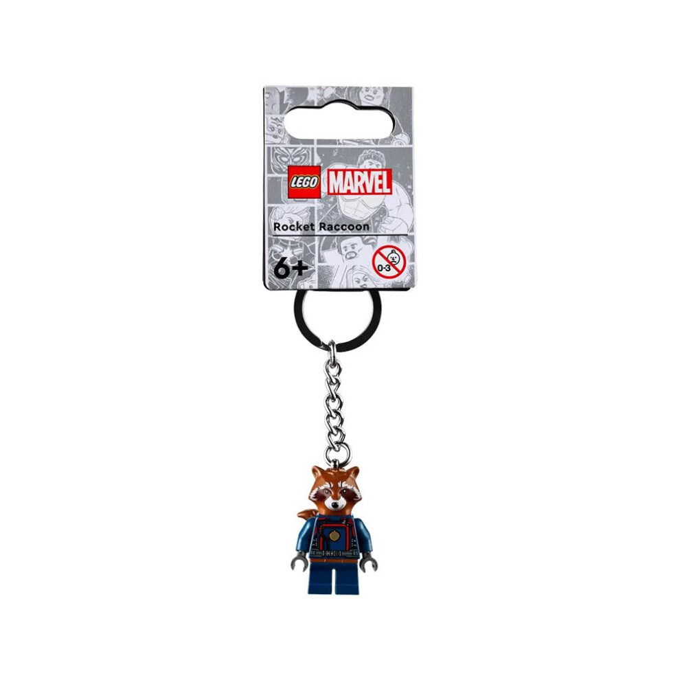 LEGO Marvel Super Heroes Rocket Raccoon Guardians of the Galaxy Minifigure Keyring 854296