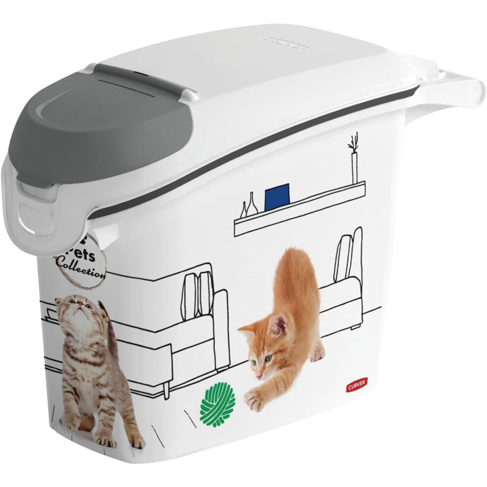 PetLife 6 kg Cat Litter Storage Container with Lid 23 x 50 x 36 cm