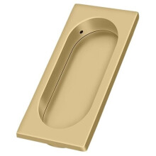Deltana FP4134U4 3.62 x 1.75 in. Large Flush Pull, Brushed Brass