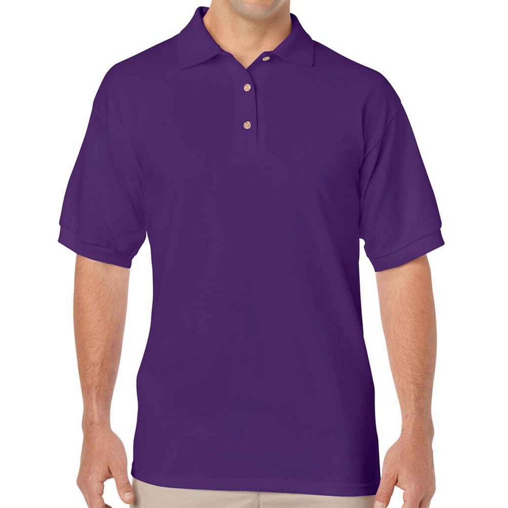 (XL, Purple) Gildan Mens DryBlend Polo Shirt