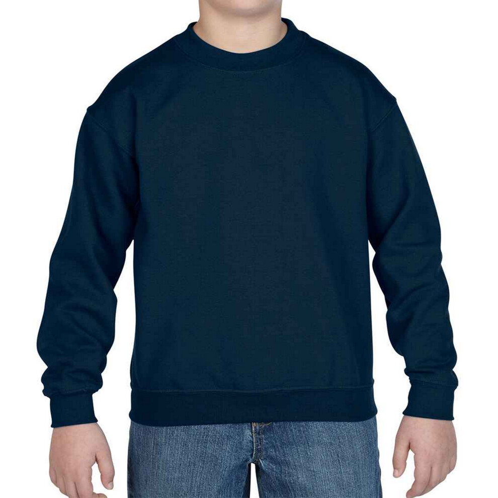 (12-13 Years, Navy) Gildan Childrens/Kids Heavy Blend Drop Shoulder Sweatshirt
