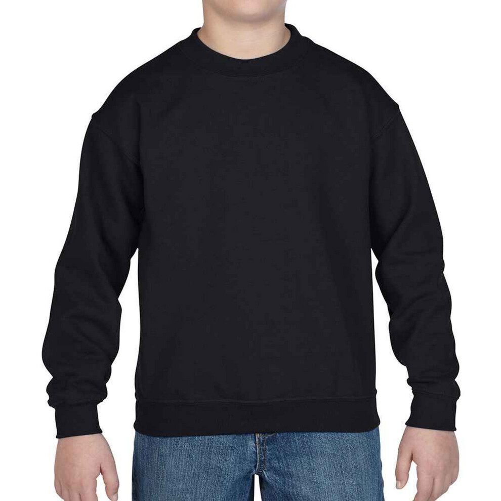 (12-13 Years, Black) Gildan Childrens/Kids Heavy Blend Drop Shoulder Sweatshirt
