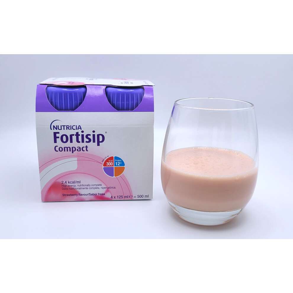 Nutricia Fortisip Compact Strawberry 125Ml Pack Of 4 - Ref: For021