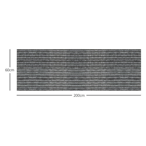 (60cm x 200cm) Non Slip Striped Needlefelt Kitchen Runner Mat 2