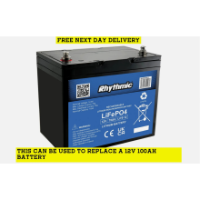 RHYTHMIC LEISURE BATTERY 12V 75Ah LiFePO4 LITHIUM MOTORHOME