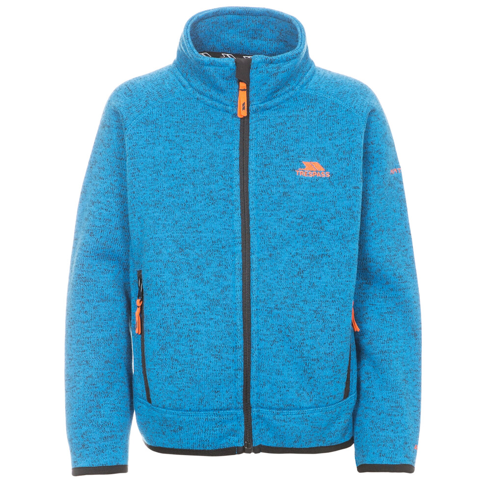(9-10 Years, Blue Marl) Trespass Boys Fleece Heavyweight Jumper Mario