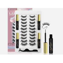 Magnetic Eyelashes, Magnetic Eyelashes with Eyeliner Kit (10 Pack)