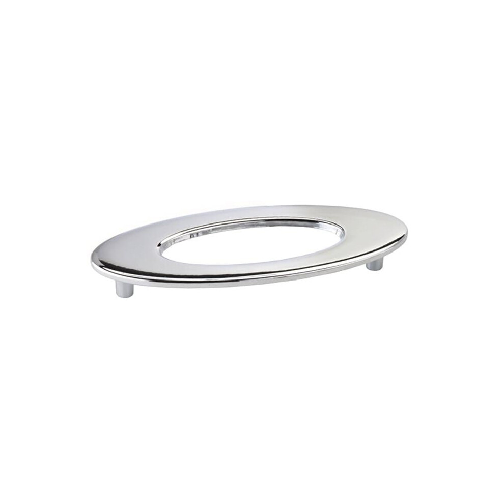 Oval Pull With Hole, Bright Chrome, 96 Mm 654204687743