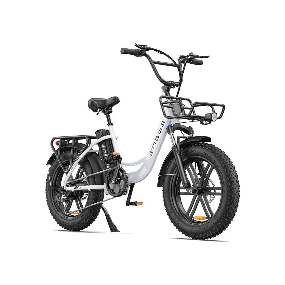 (WHITE) ENGWE L20 20*4 Tire E-Bike 48V 13AH, 140KM, 25Km/h