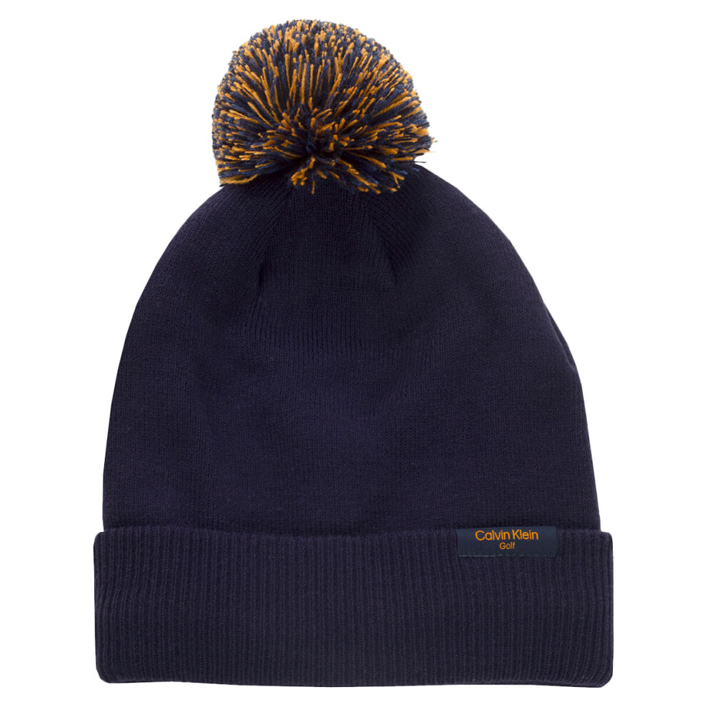 Calvin Klein Mens Bobble Fleeced Lined two Coloured Pom Pom Beanie Hat