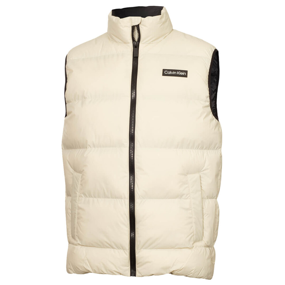 (XXL, Sand) Calvin Klein Mens Winnsboro Thermal Water Resistant Padded Gilet