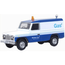 Oxford Diecast Land Rover Defender LWB St. Wagon British Gas OO Gauge 76DEF019