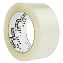 3M B2280776 Scotch 311 Plus High Tack Carton Sealing Tape, 2 in. x 110 Yards, 2 Mil - Clear