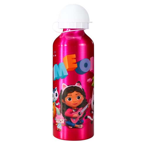 Gabby's Dollhouse Aluminium Bottle Water Drinks Children School Pink