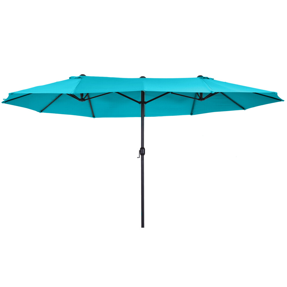 4.6M Garden Sun Umbrella Canopy Double-sided Crank Sun Shade- NO BASE