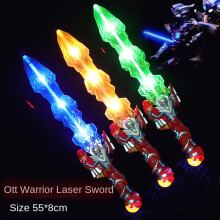(Ultra Warrior Sword, 1PCS) 8 Style Super Hero Sword Sound Toy With Led Lights Boys Girls Birthday Gift
