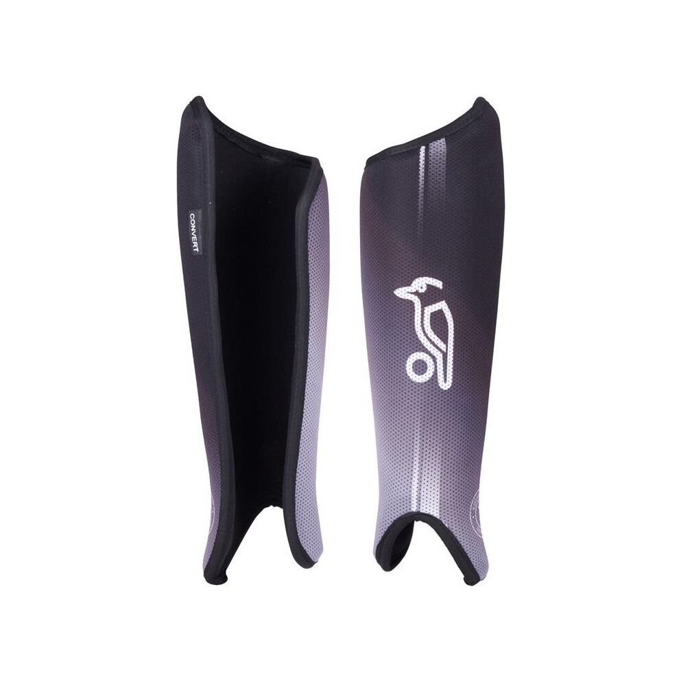 (M, Black) Kookaburra Unisex Adult Convert 2021 Hockey Shin Pads (Pack of 2)