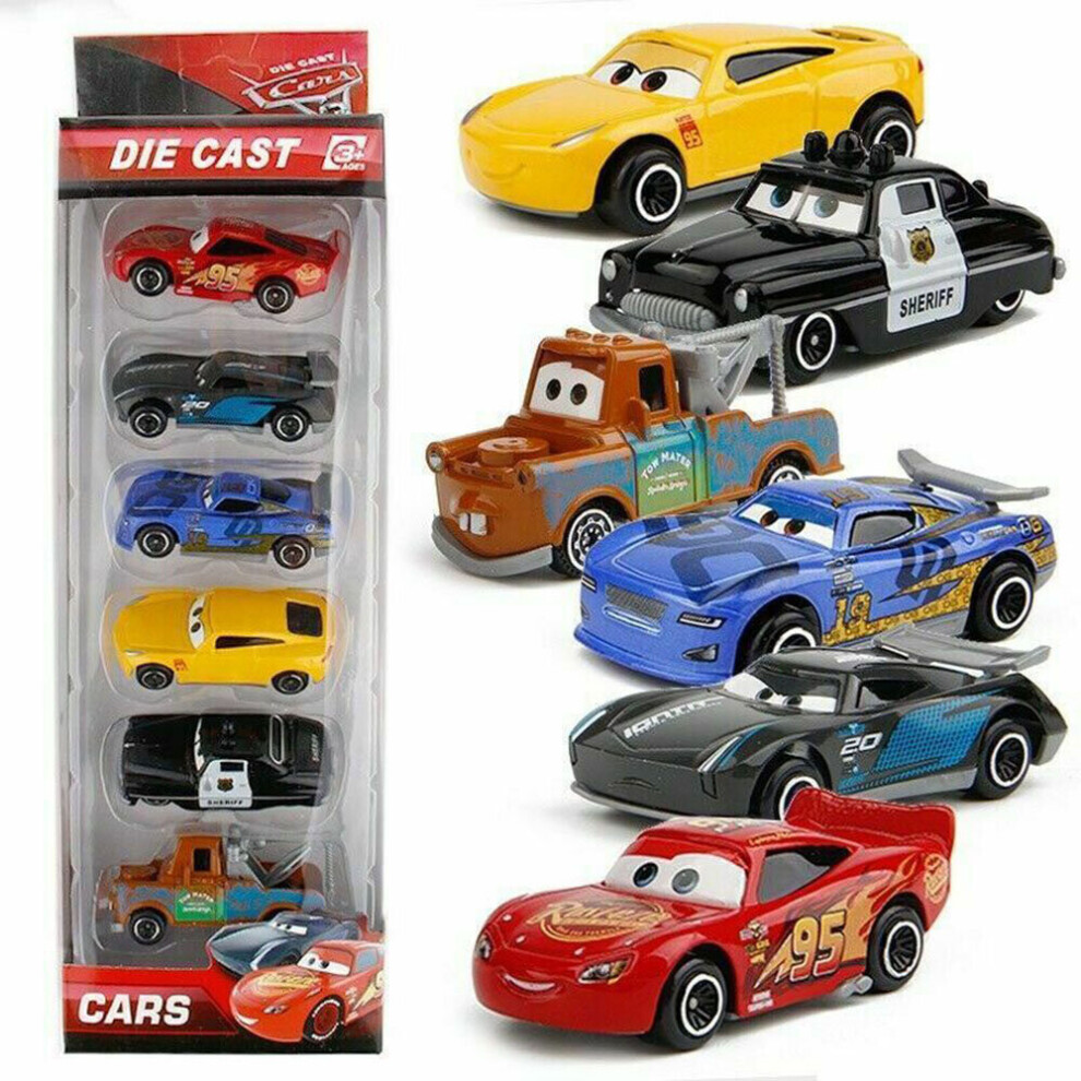 6Pcs Disney Pixar Cars 3 Lightning Mcqeen Racer Car Kids Toy Collection Set UK