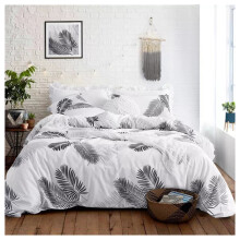 (Single Printed Duvet Cover ) White Duvet Cover Reversible Floral Bedding Sets
