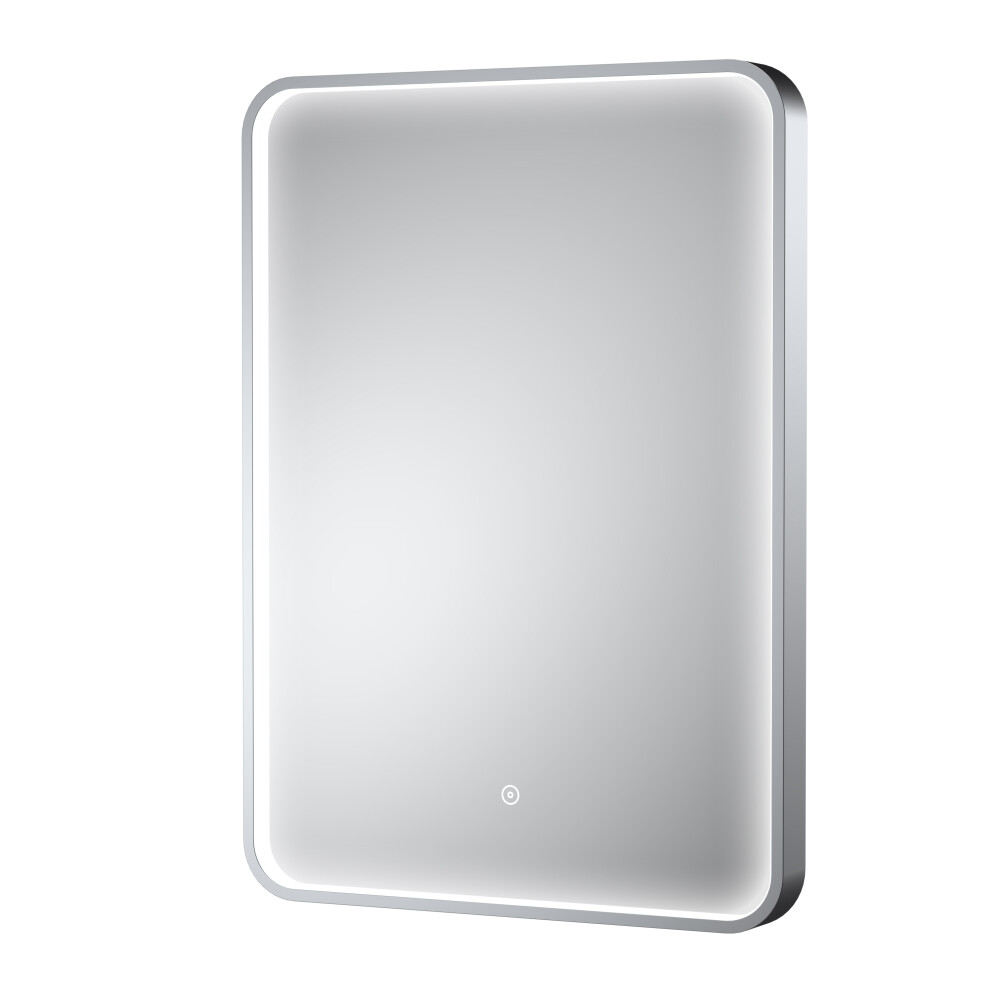 Contemporary Inset Framed LED Touch Sensor Mirror with De-mister Pad - 700 x 500mm - Chrome - Balterley