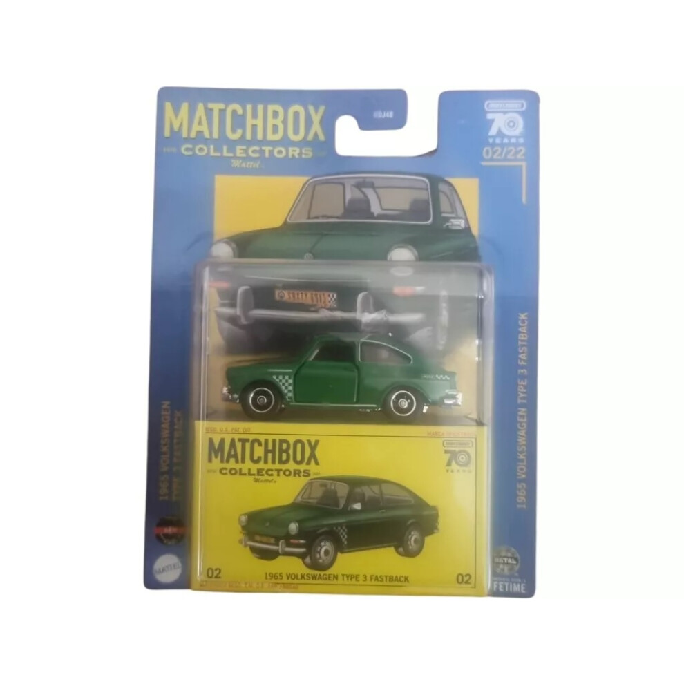 (1965 Volkswagen Type 3 Fastback) Matchbox Collectors Die-cast 1:64 Collectors Cars