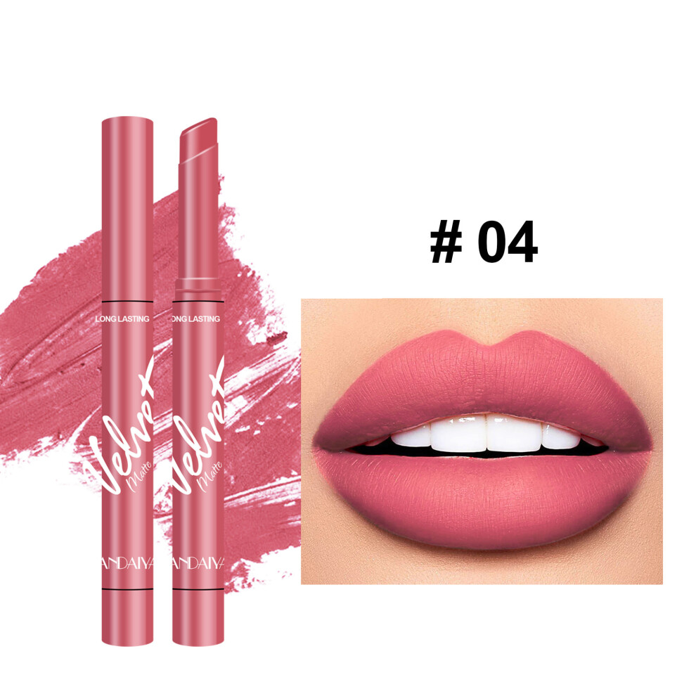 Not,Specified (04) 1Pc Matte Velvet Lipstick Lasting Moisturizing