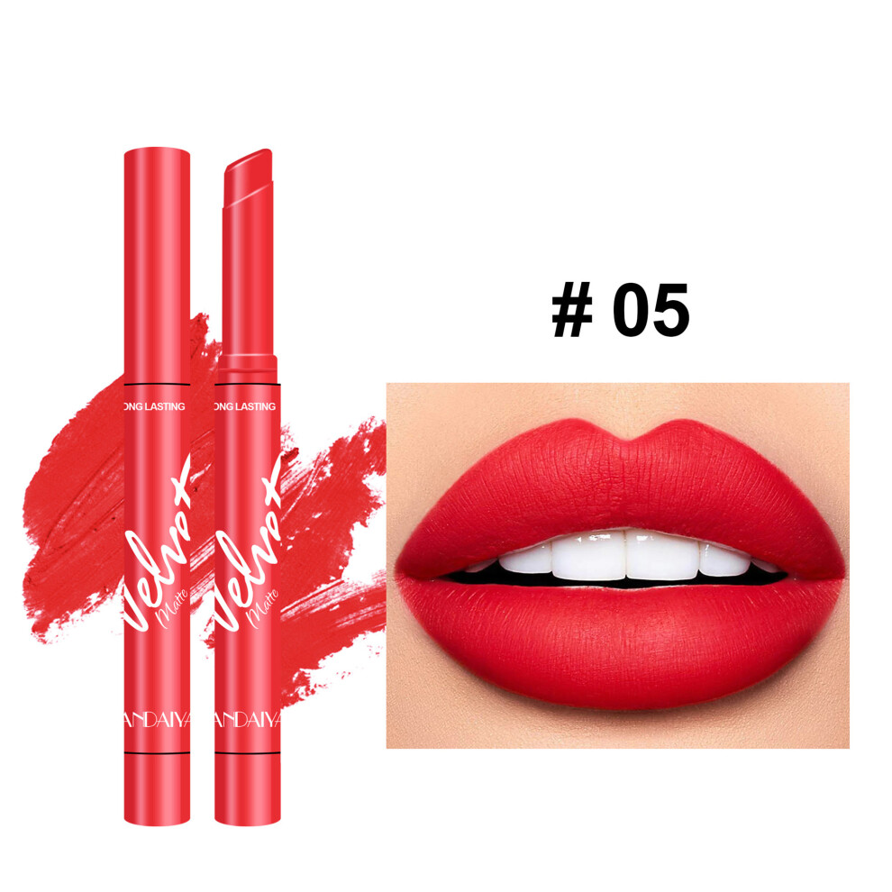Not,Specified (05) 1Pc Matte Velvet Lipstick Lasting Moisturizing