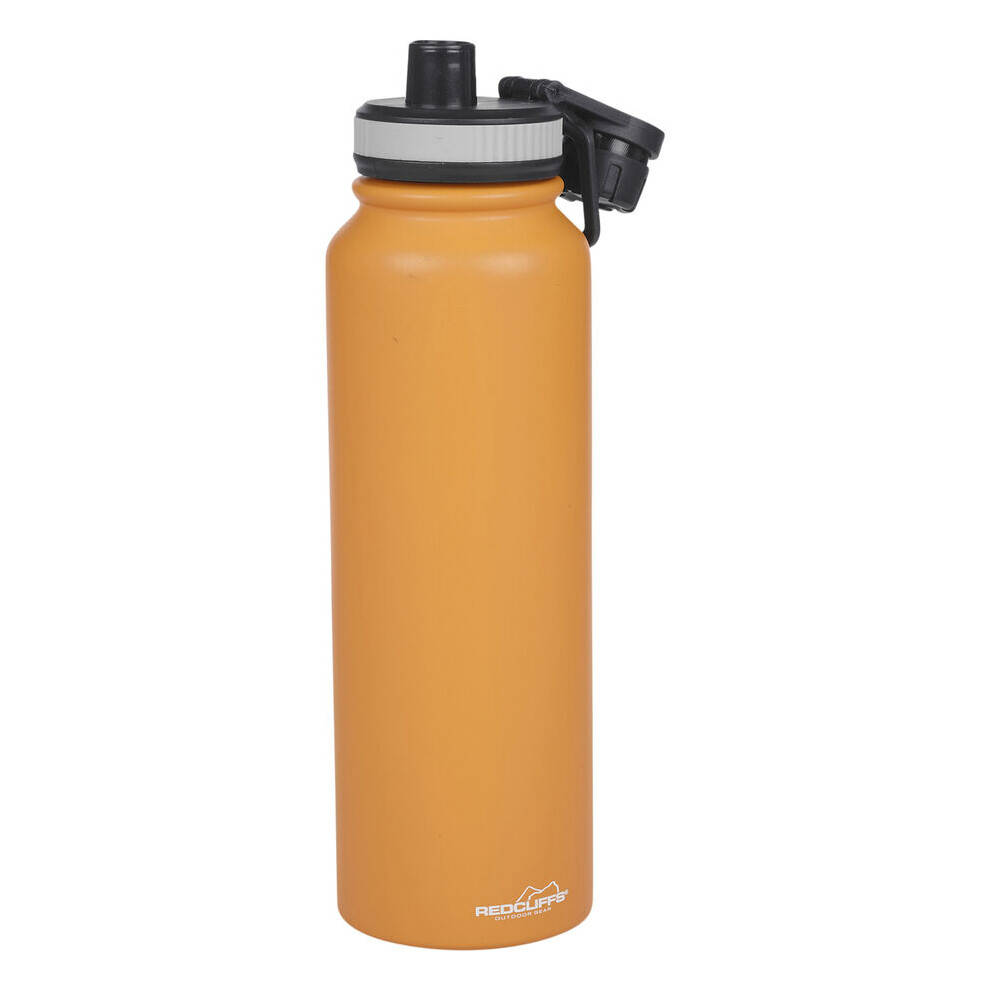 (Orange) 1L Large Stainless Steel Double Walled Bottle