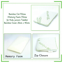 2x Cot Bed Pillow Bamboo Memory Foam Nursery Junior Toddler Kids Pillow 25x40cm.
