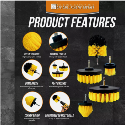 Drill Brushes for Cleaning Brush Attachment Power Scrub Home Car Tile 1