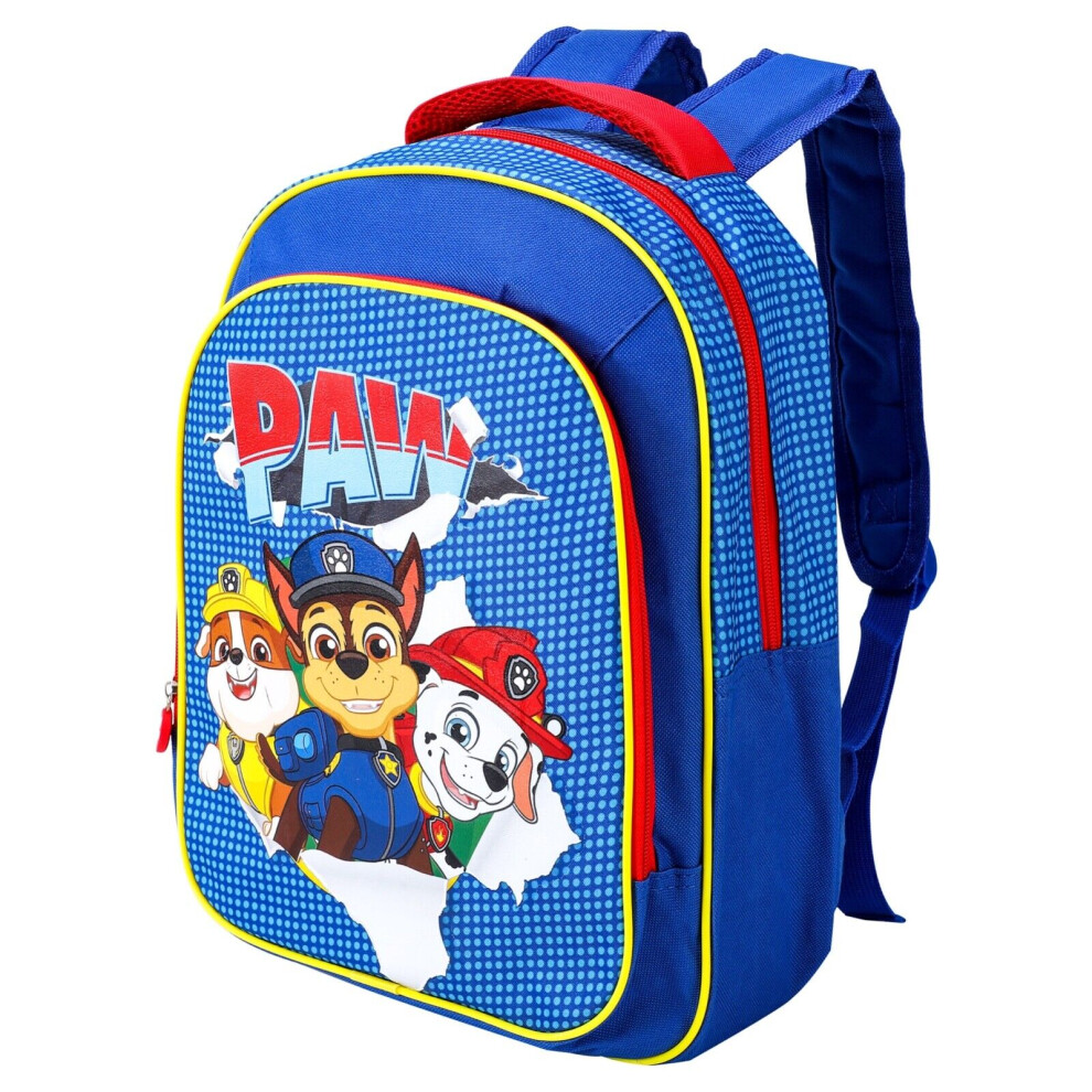 Paw Patrol Backpack Boy Kid Children School Chase Martial Rubble Blue