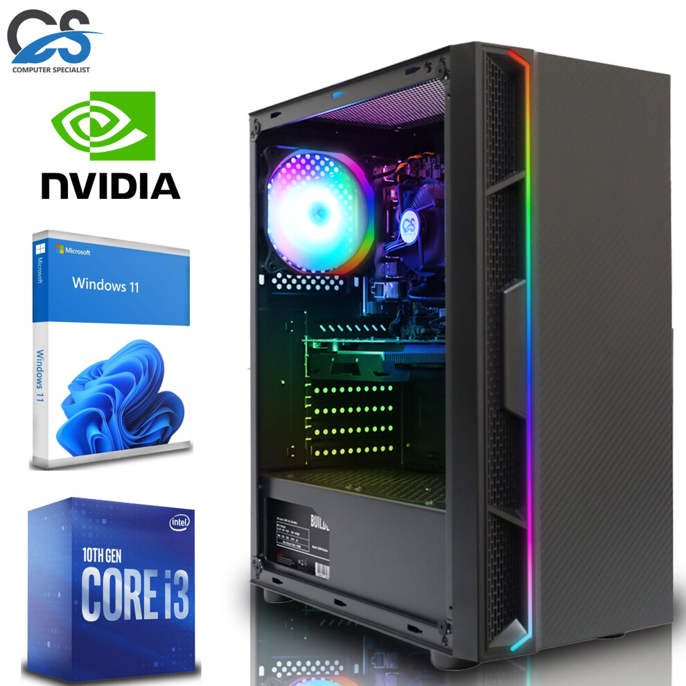 (2TB HDD, 2GB NVIDIA GT 1030) Gaming PC i3 10th-Gen 16GB 2TB+960GB 4GB NVIDIA GTX 1650 WIN 11-image-OPC-P8P82W6-NEW