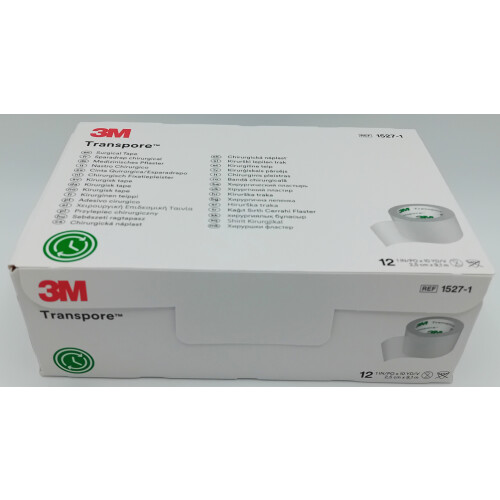3M Transpore 2.5cm Box of 12 - REF: 1527-1 2