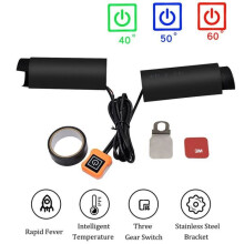 12V Motorcycle Electric Heated Grips, Handlebar Heated Grip Kit, with Heat Resistant Tape -BH4623