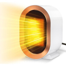 Electric Fan Heater - 1200W Fan Heater - Portable Ptc Ceramic - White