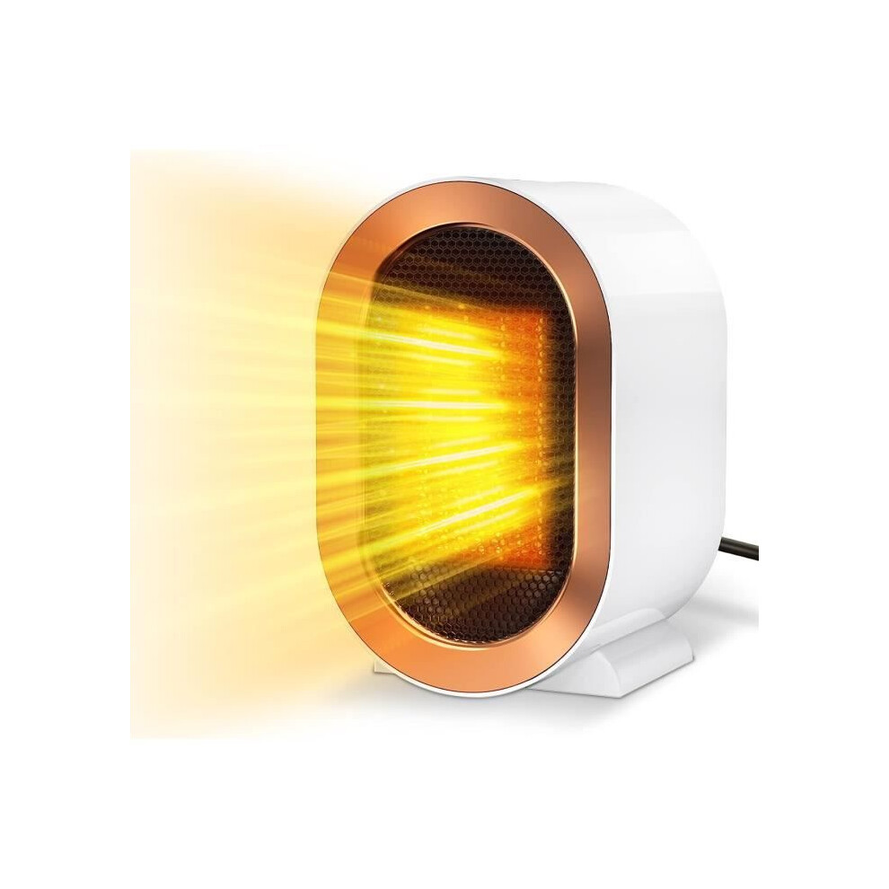 Electric Fan Heater - 1200W Fan Heater - Portable Ptc Ceramic - White
