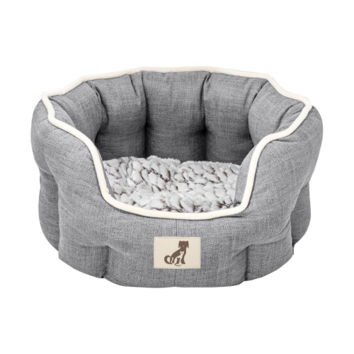 AllPetSolutions Alfie Soft Dog Bed Grey  - Size Large 75x55x23cm 1