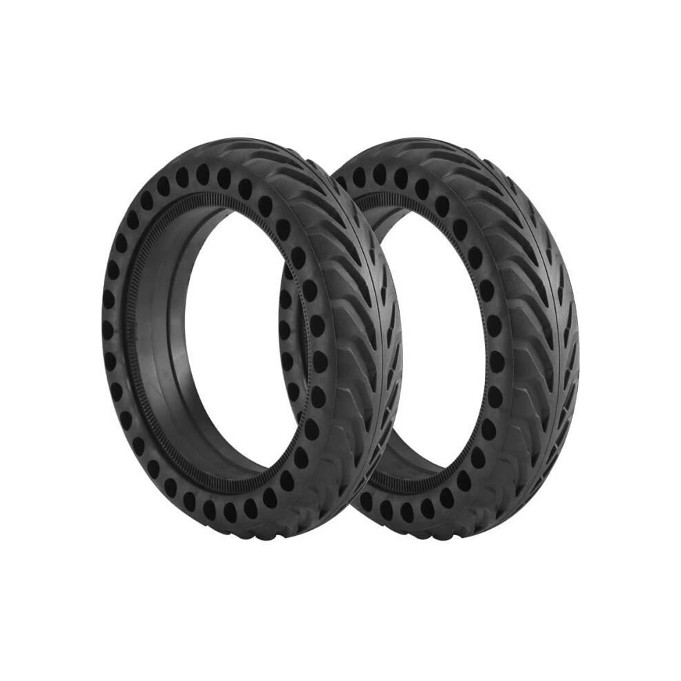 ] 2 Solid Perforated Anti-Puncture Tires for Xiaomi M365 8 1-2x2 Electric Scooter | Strong and puncture-proof | without room to have