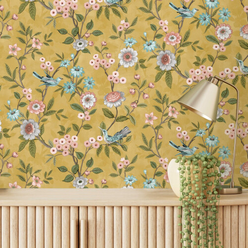 Fine Decor Fine Decor Eleanor Ochre Wallpaper FD43446 2