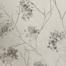 Vymura Sofia Sprig Silver Wallpaper M95673