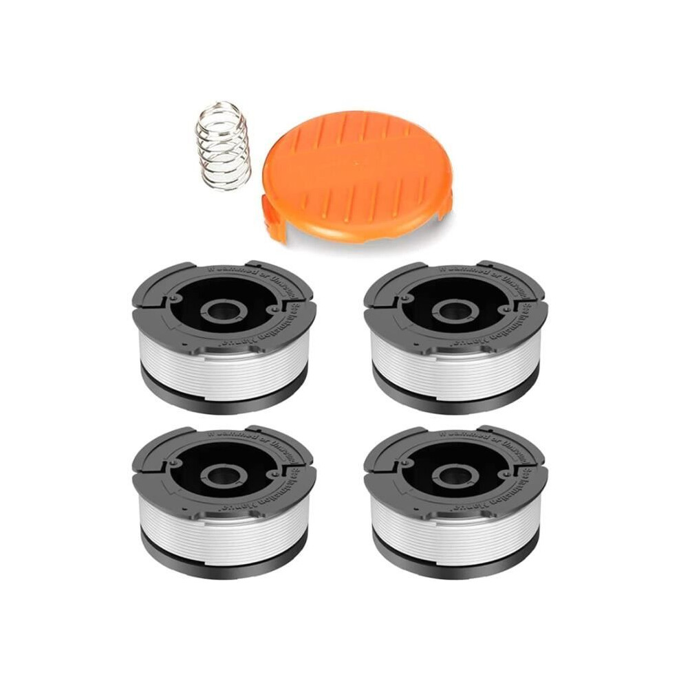 Pack of 4 Replacement Line Spools for Black Decker, AF-100-3ZP & A6481 Brush Cutter with Auto Feed for [208]