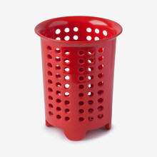 (Red) Zeal Melamine Cutlery Sink Drainer/Utensil Storage Pot